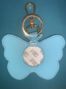 Self-Finishing Butterfly key chain - aqua