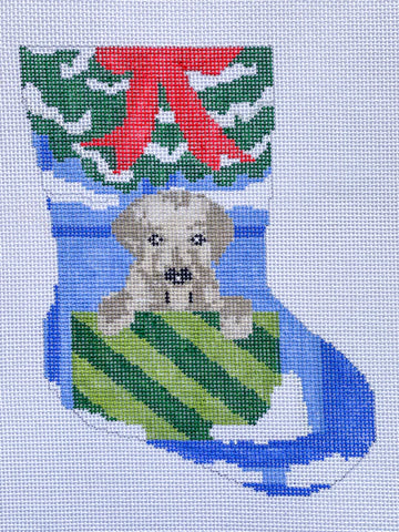 Stocking Ornament Sized Bauble Stocking: Open for Joy