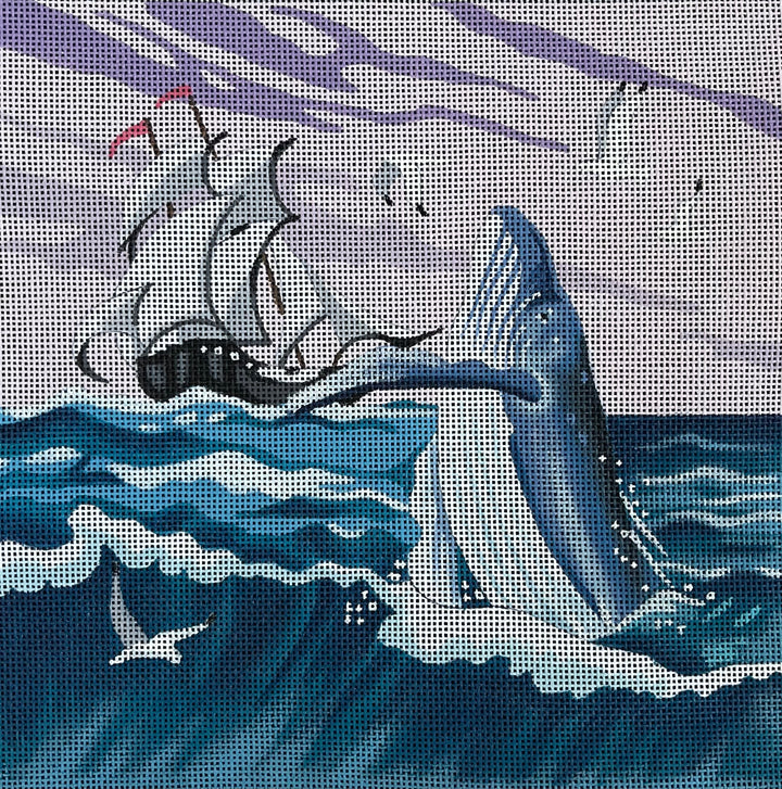 whale and ship