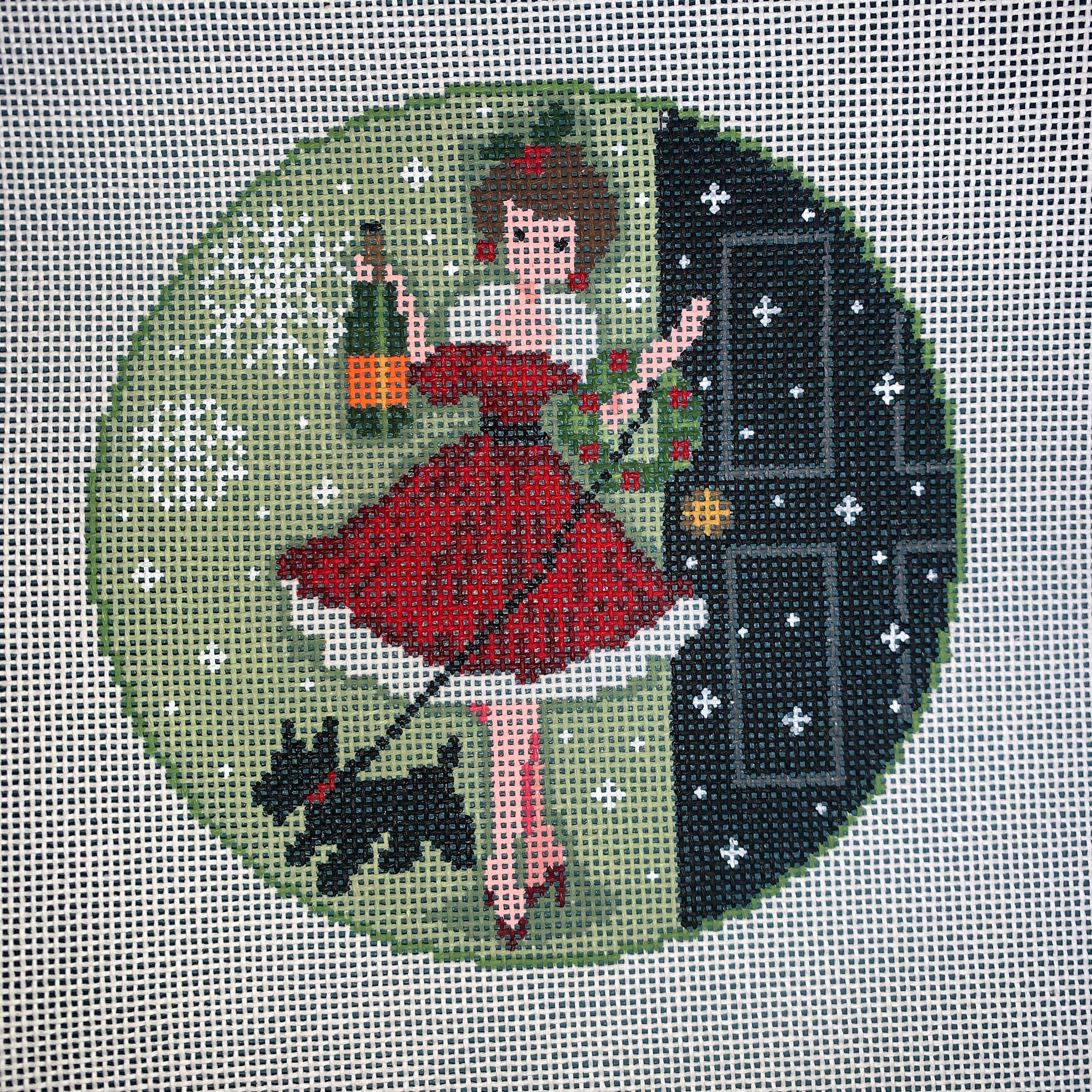 Betty Bubbles #1  - with Scottie with downloadable stitch guide