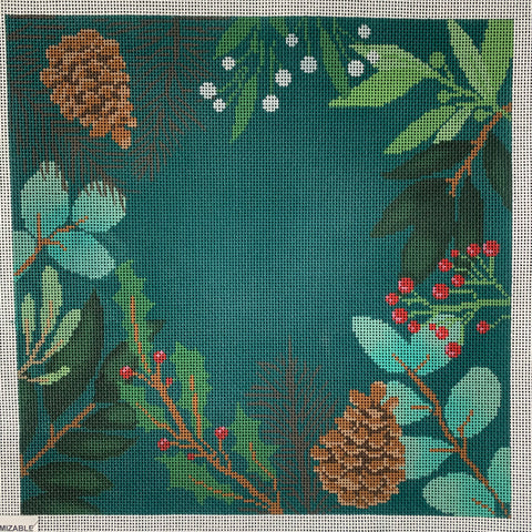 Botanical Pillow Green