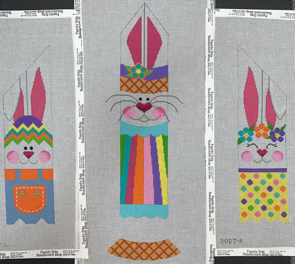 Picket Fence Bunnies with Stitch Guide