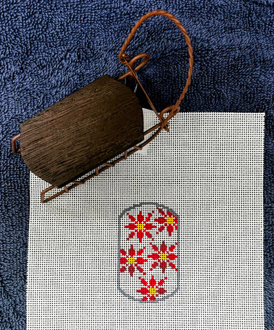 Poinsettia Sled - Canvas and Hardware