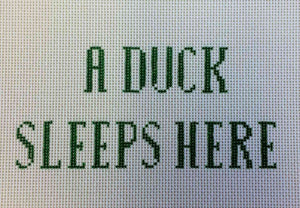 A Duck Sleeps Here