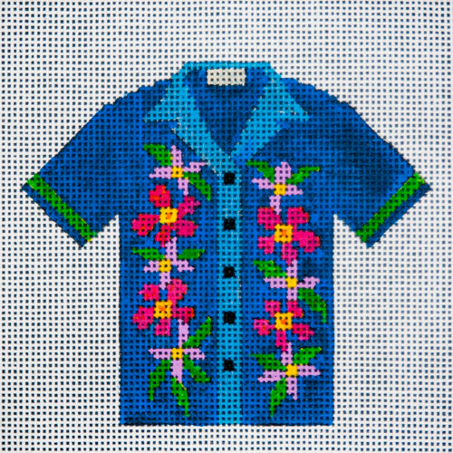 Shirt: Blue Flowers Hawaiian
