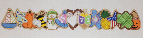 Cookie Apron Row - All Holiday Cookies Apron Row w/Hanukkah