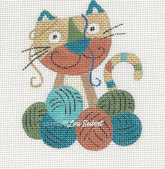 Pets:  Cat with Knitting