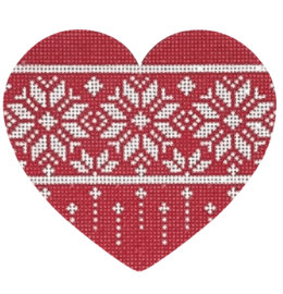 Nordic Snowflake Band Heart