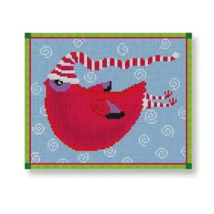 Michele Noiset Ornament - Red Bird with Cap