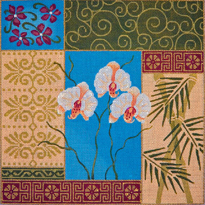 Oriental: Orchid & Bamboo Patchwork II