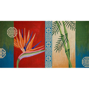 Oriental: Bird of Paradise, Bamboo & Coins