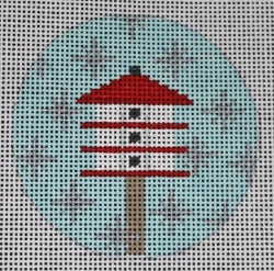 Ornaments - Candy  Cane Birdhouse