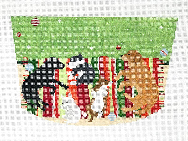 Stocking Cuff - Sleeping Dogs Cuff  13ct