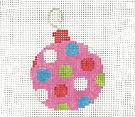 Christmas Ornaments: Pink Bauble with Dots