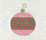 Christmas Ornaments: Pink with Checks