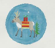 NEW! Christmas Rounds: Reindeer with Horizontal Striped Blanket