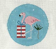 Flamingo with Horizontal Stripes