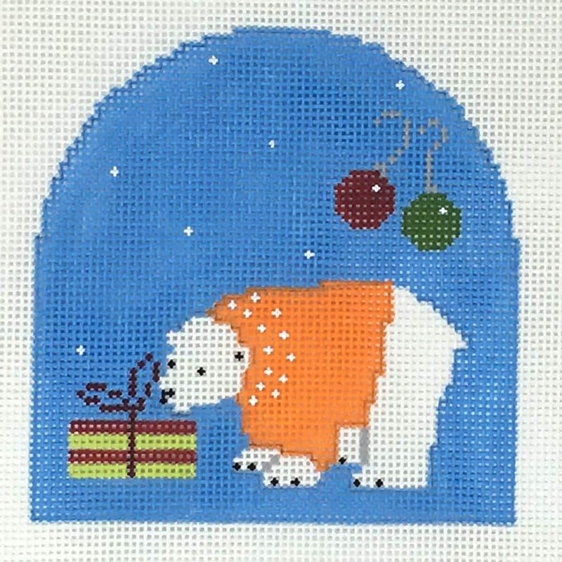 Polar bear: Orange Sweater 13ct