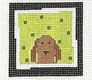 Dog with Green Background