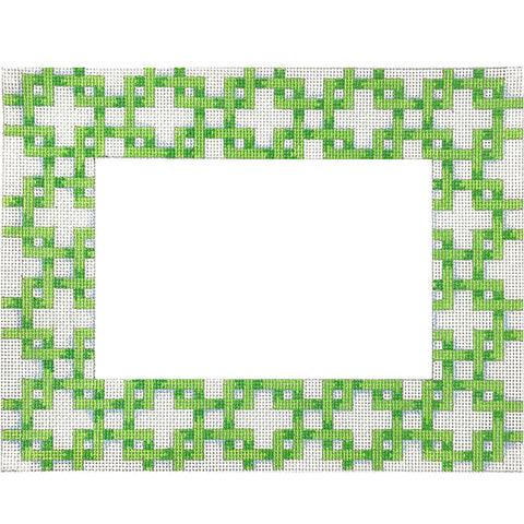Frame - Green and White Lattice