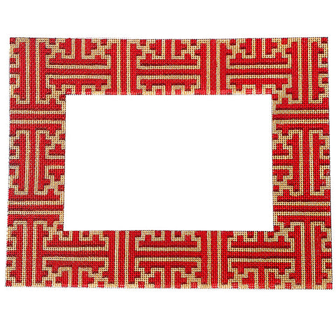Frame - Red and Gold Fretwork