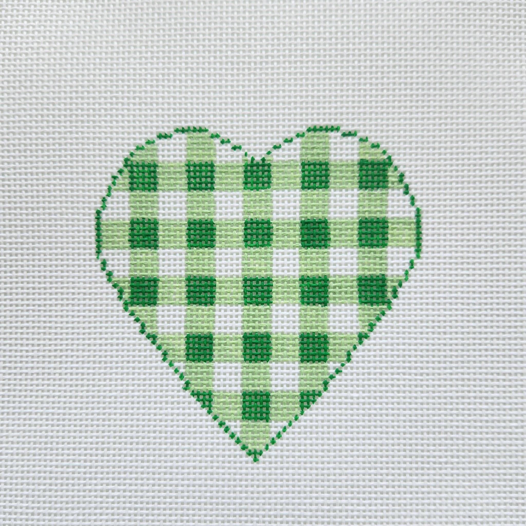 GINGHAM HEART - Green