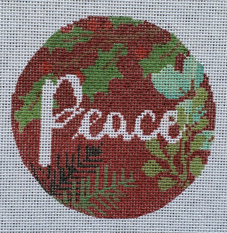 Ornament: Botanical Peace, red