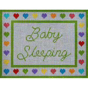 Quotes: Baby Sleeping w/Colorful Hearts