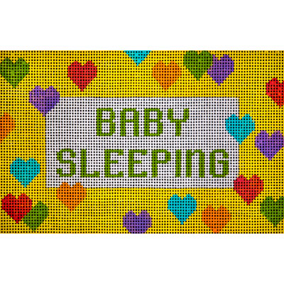 Quotes: Baby Sleeping on Yellow with Hearts