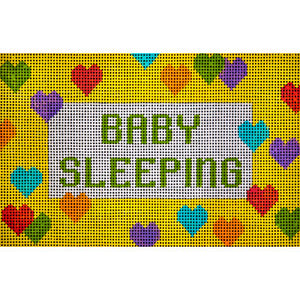 Quotes: Baby Sleeping on Yellow with Hearts