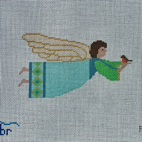 Oval - Angel: Blue Angel with Robin