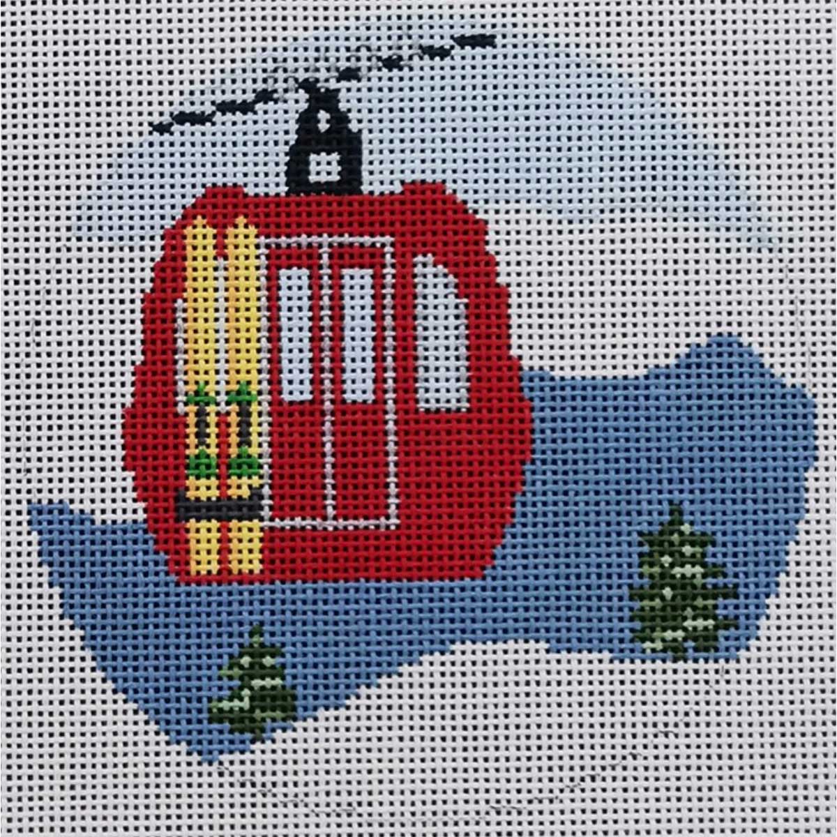 Round - Gondola - with Skis
