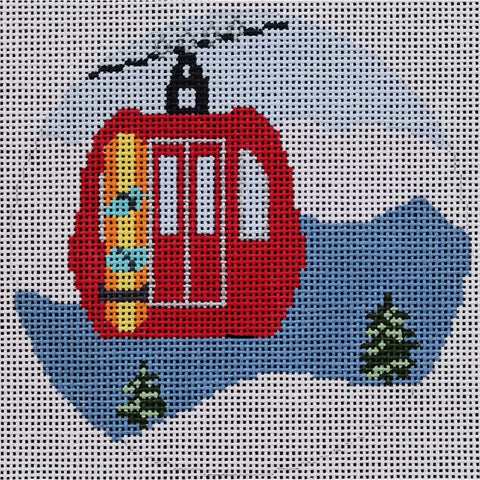 Round - Gondola - with Snowboard