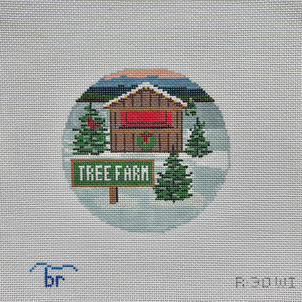 Round - Seasons: Winter - Tree Farm