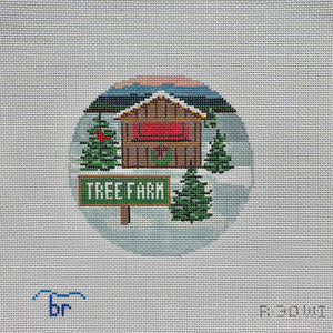 Round - Seasons: Winter - Tree Farm