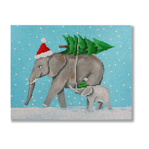 Scott Church Stocking Cuffs - Elephants with Tree