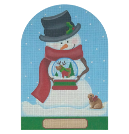 Snow Globe: Snowman with Reindeer, large