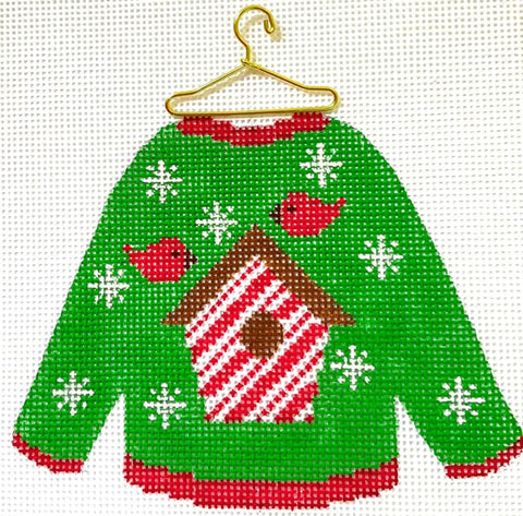 Sweater: Birdhouse with Stitch Guide