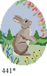 Egg 4" - Rabbit In Flowers