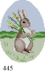 Egg 4" - Bunny with Flowers