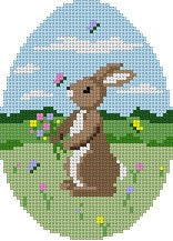 Egg 4" - Rabbit with Butterflies