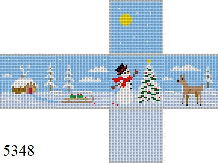 Cube - Snowman Decorating Tree