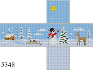 Cube - Snowman Decorating Tree