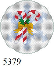 Ornament - Candy Canes on Snowflake