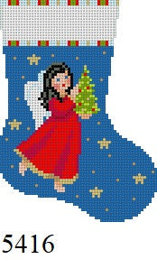 Mini Stocking - Angel with Tree