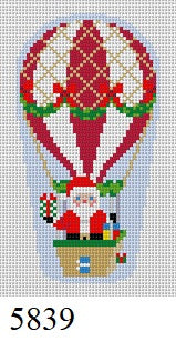 Ornament - Hot Air Balloon Santa