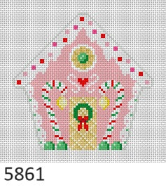 Ornament - Pink Gingerbread House