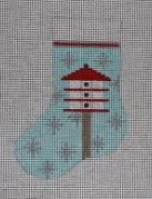 Mini Stocking - Candy Cane Birdhouse