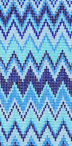 Eyeglass Case: Blue ZigZag