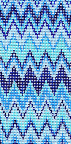 Eyeglass Case: Blue ZigZag